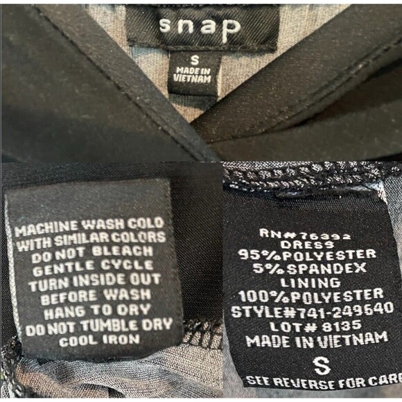 Vintage Sundress Maxi Black Slinky Sleeveless Snap Paisley Y2K Small - Picture 8 of 10